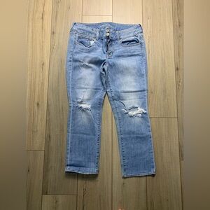 Light Blue Distressed Carpi Jeans